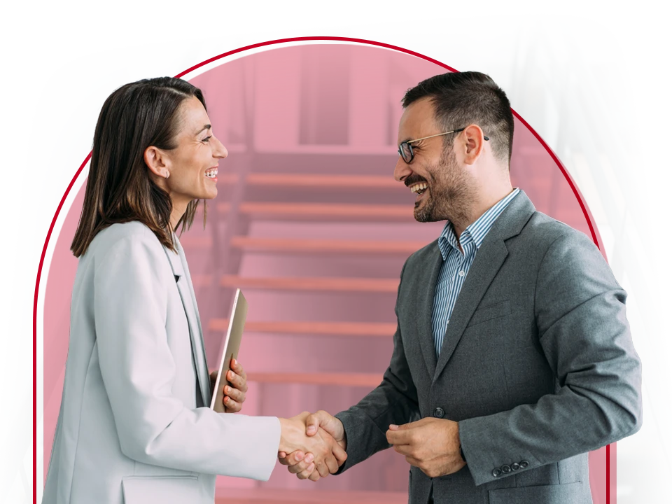 Two people shaking hands